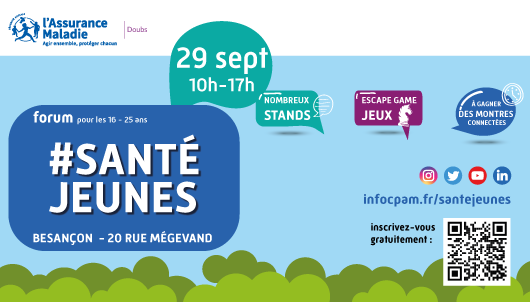1er forum santé jeunes le 29/09 à Besançon