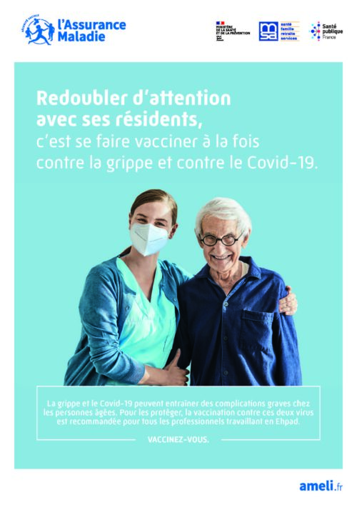 Affiche 2023 - Vaccination grippe/ Covid résidents Ehpad