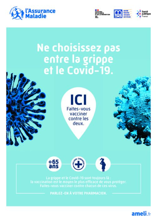 Affiche 2023 - Vaccination grippe/ Covid Pharmacie