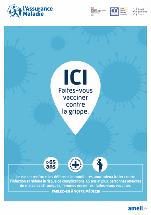Affiche 2025 - Vaccination grippe Pharmacie