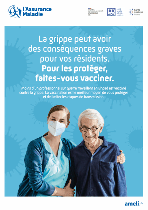 Affiche 2025 - Vaccination grippe résidents Ehpad