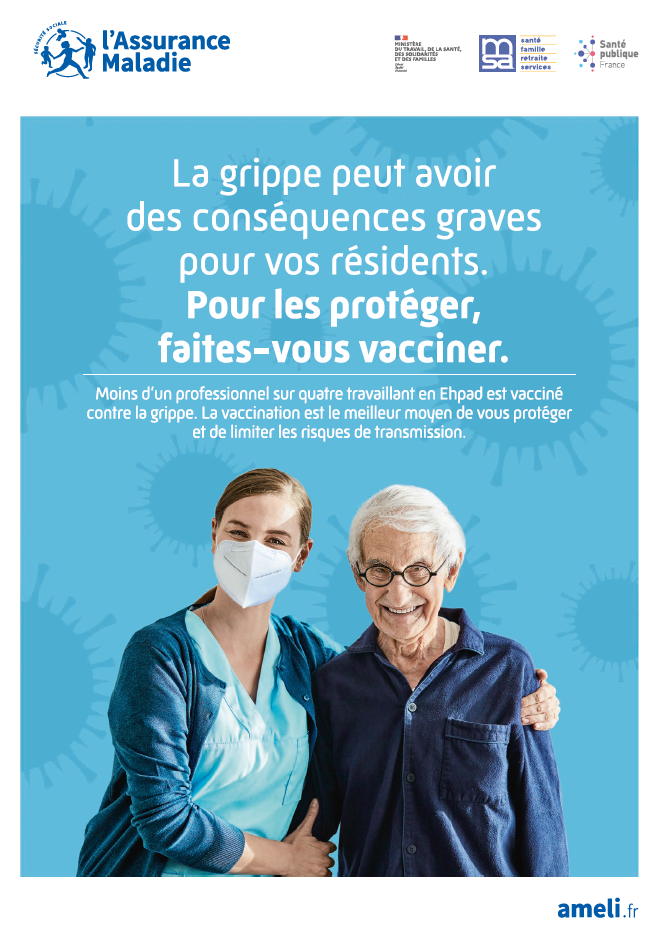 Affiche 2025 - Vaccination grippe résidents Ehpad