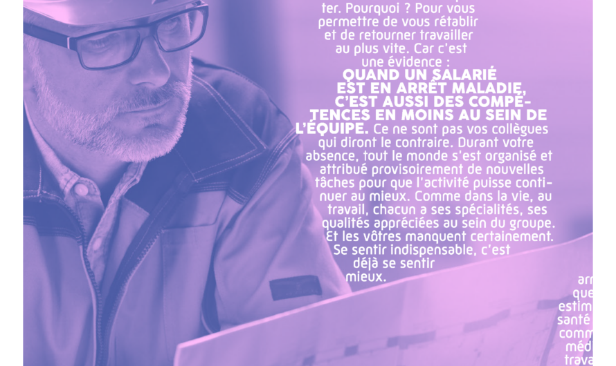 Promotion de la campagne d’affiches « Arrêt de travail »