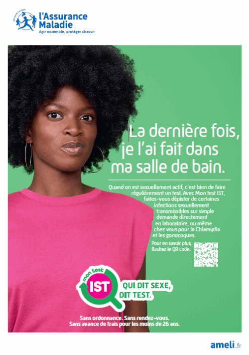 Affiche Mon test IST - Salle de bain