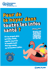 Affiche mes tips santé : Peur de te noyer dans toutes les infos de santé ?