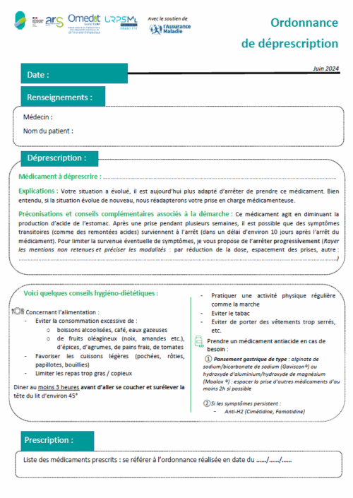 Ordonnance de déprescription d’IPP