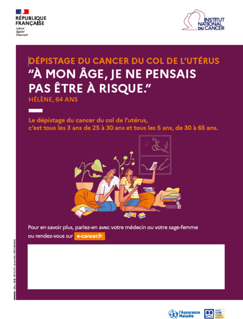 Affiche dépistage du cancer du col de l'utérus