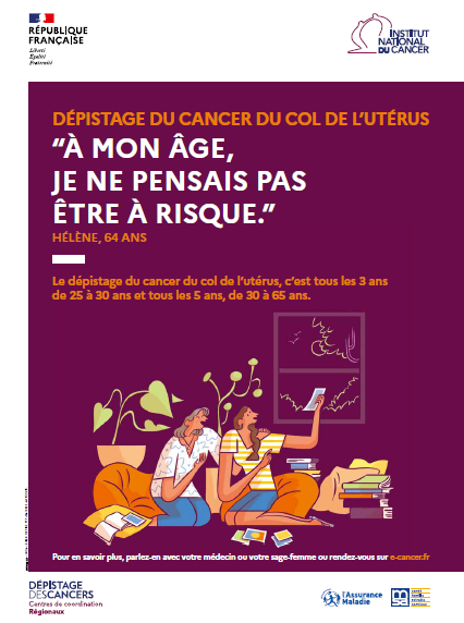 Affiche dépistage du cancer du col de l'utérus