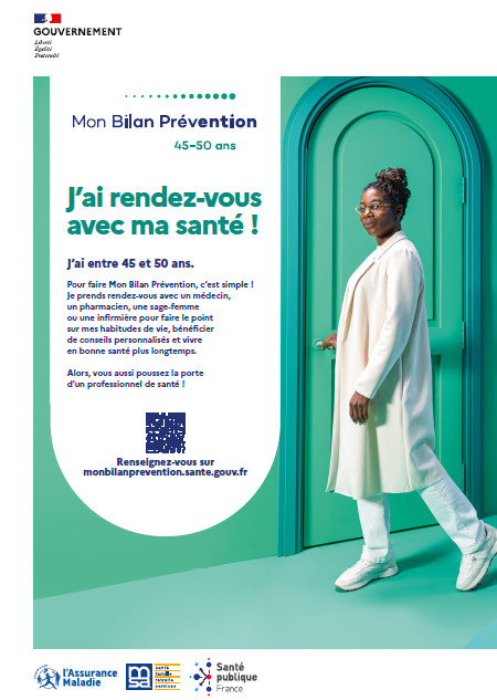 Affiche Mon bilan prévention : 45-50 ans