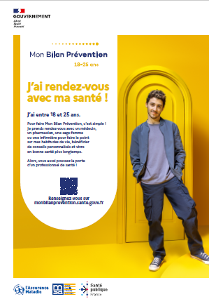 Affiche Mon bilan prévention : 18-25 ans