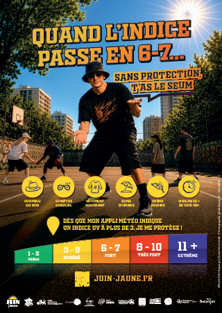 Affiche Juin jaune : Quand l'indice passe en 6-7
